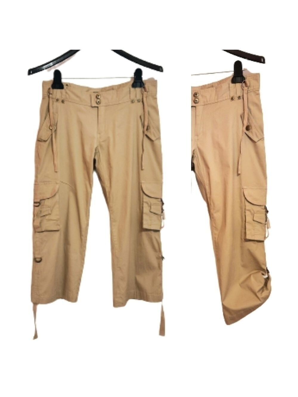 RDON Y2K Khaki Crop Convertible Cargo Pants 7/8